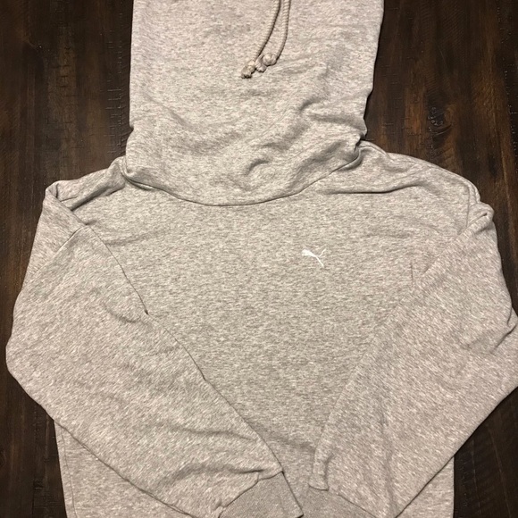 Puma color gray hoodie, size small - Picture 2 of 6